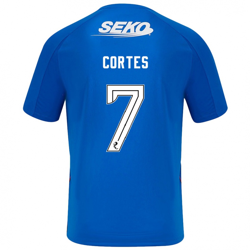 Kandiny Kinder Óscar Cortés #7 Dunkelblau Heimtrikot Trikot 2024/25 T-Shirt