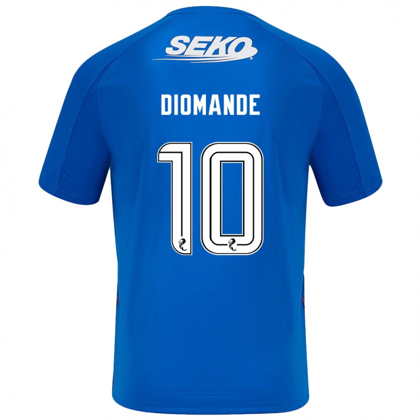 Kandiny Kinder Mohamed Diomandé #10 Dunkelblau Heimtrikot Trikot 2024/25 T-Shirt