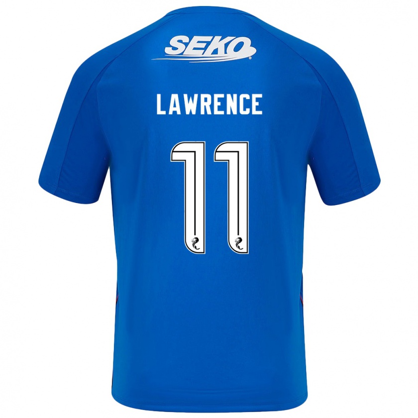 Kandiny Kinder Tom Lawrence #11 Dunkelblau Heimtrikot Trikot 2024/25 T-Shirt