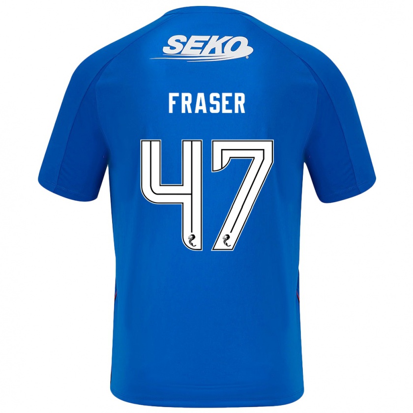 Kandiny Kinder Robbie Fraser #47 Dunkelblau Heimtrikot Trikot 2024/25 T-Shirt