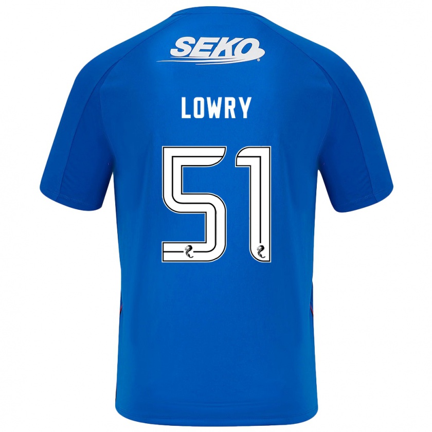 Kandiny Kinder Alex Lowry #51 Dunkelblau Heimtrikot Trikot 2024/25 T-Shirt