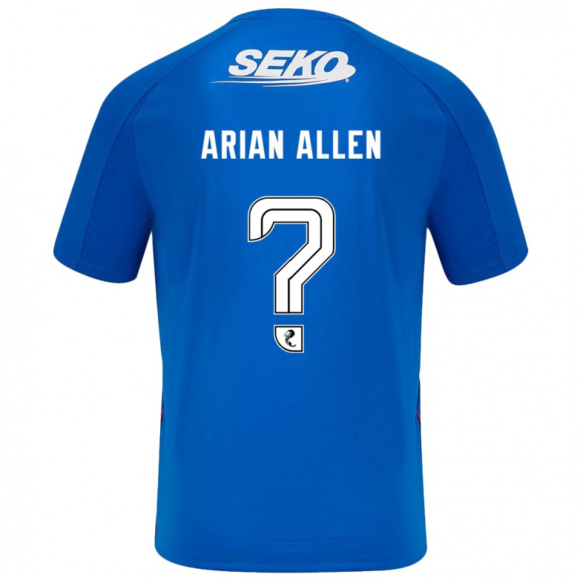 Kandiny Kinder Arian Allen #0 Dunkelblau Heimtrikot Trikot 2024/25 T-Shirt