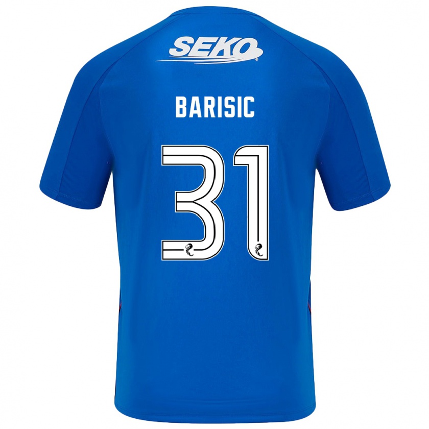 Kandiny Kinder Borna Barisic #31 Dunkelblau Heimtrikot Trikot 2024/25 T-Shirt