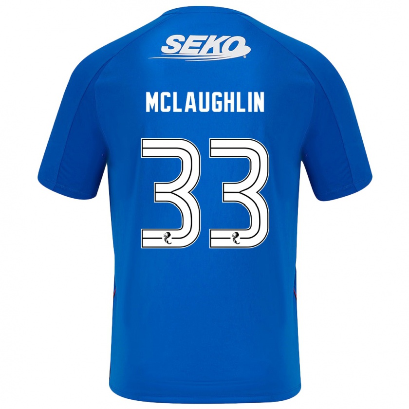 Kandiny Kinder Jon Mclaughlin #33 Dunkelblau Heimtrikot Trikot 2024/25 T-Shirt