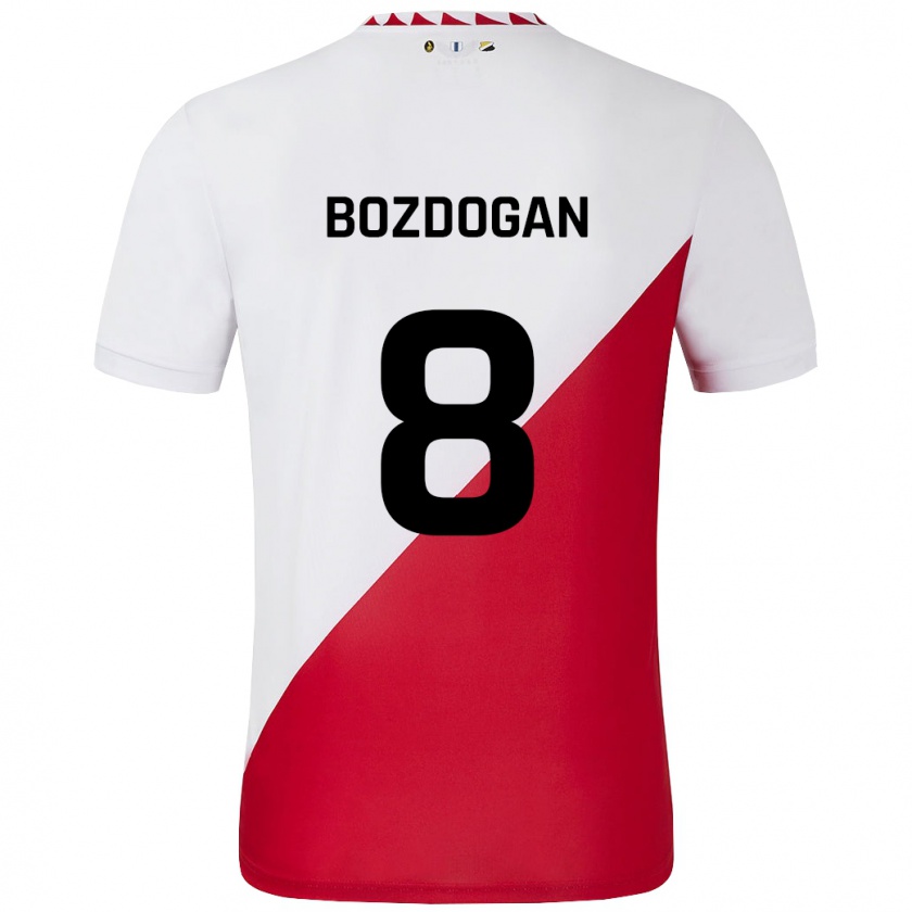 Kandiny Kinder Can Bozdogan #8 Weiß Rot Heimtrikot Trikot 2024/25 T-Shirt