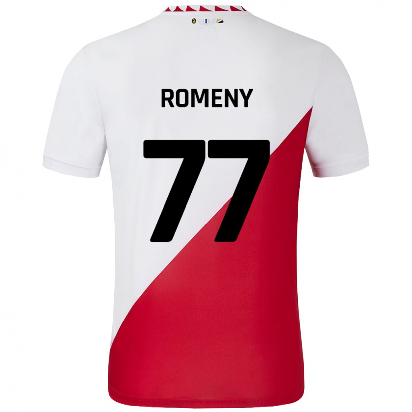 Kandiny Kinder Ole Romeny #77 Weiß Rot Heimtrikot Trikot 2024/25 T-Shirt