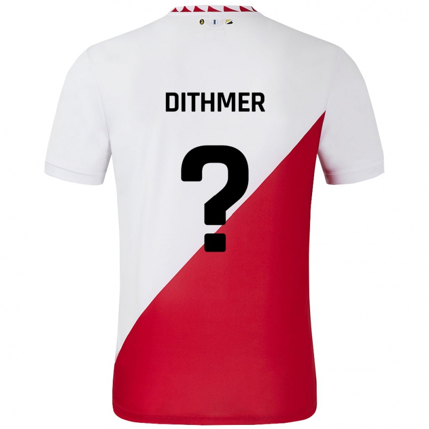 Kandiny Kinder Andreas Dithmer #0 Weiß Rot Heimtrikot Trikot 2024/25 T-Shirt