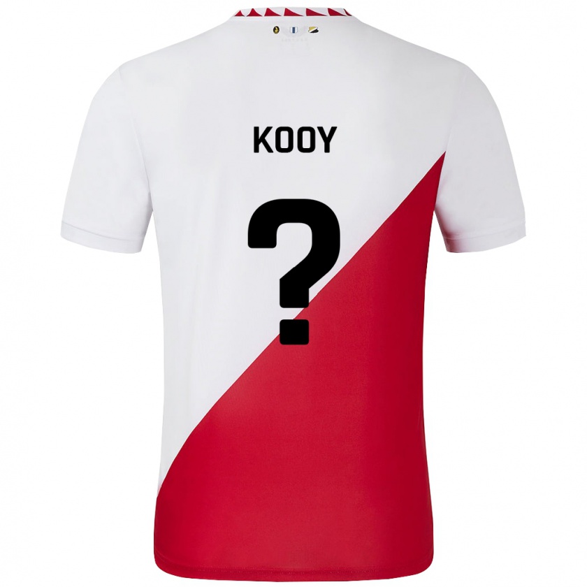 Kandiny Kinder Wessel Kooy #0 Weiß Rot Heimtrikot Trikot 2024/25 T-Shirt