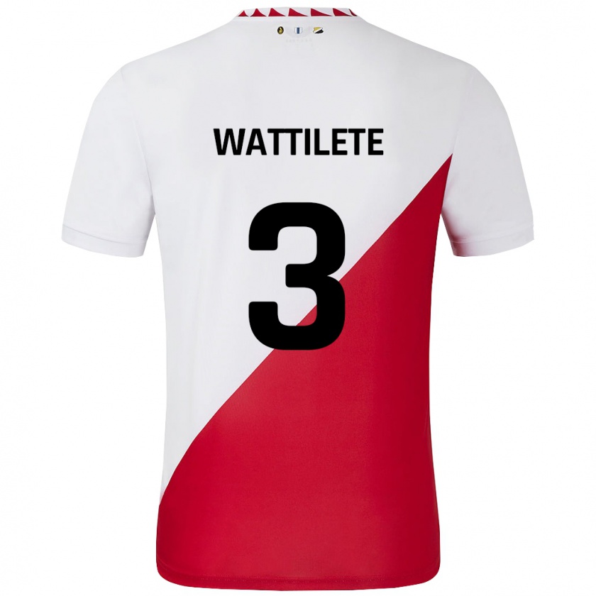 Kandiny Kinder Julia Wattilete #3 Weiß Rot Heimtrikot Trikot 2024/25 T-Shirt