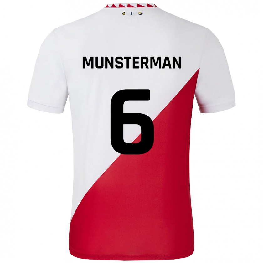 Kandiny Kinder Marthe Munsterman #6 Weiß Rot Heimtrikot Trikot 2024/25 T-Shirt