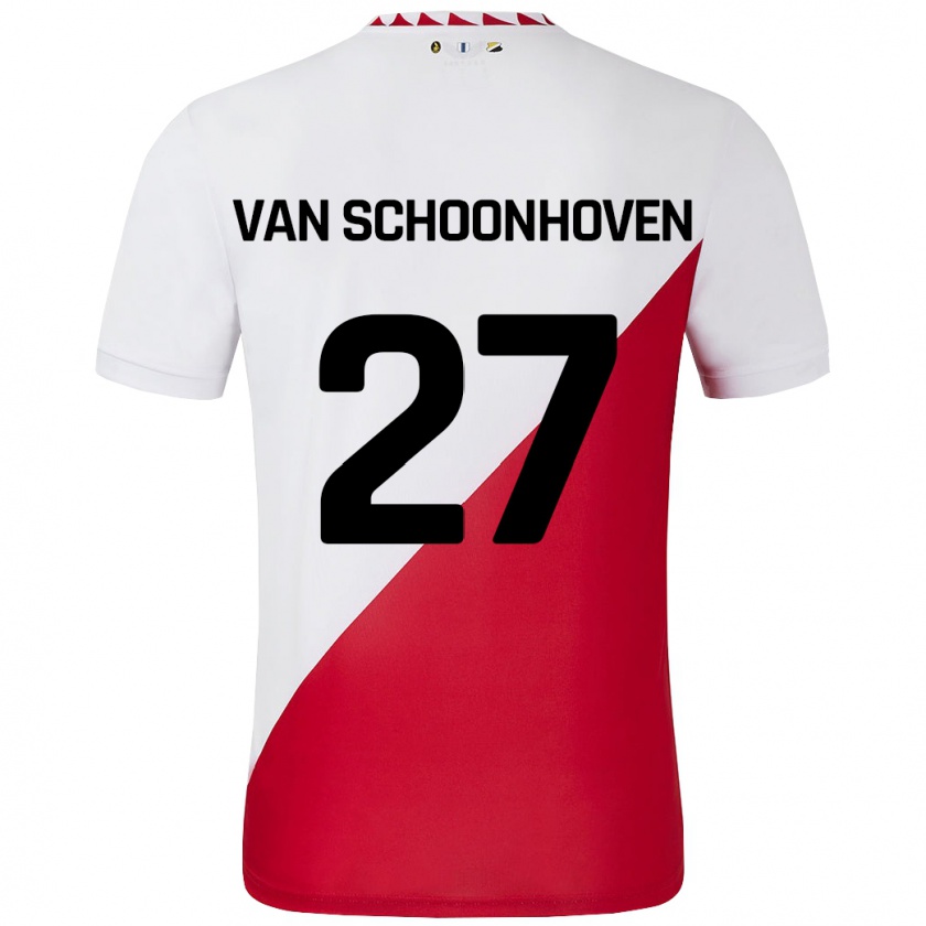 Kandiny Kinder Nurija Van Schoonhoven #27 Weiß Rot Heimtrikot Trikot 2024/25 T-Shirt