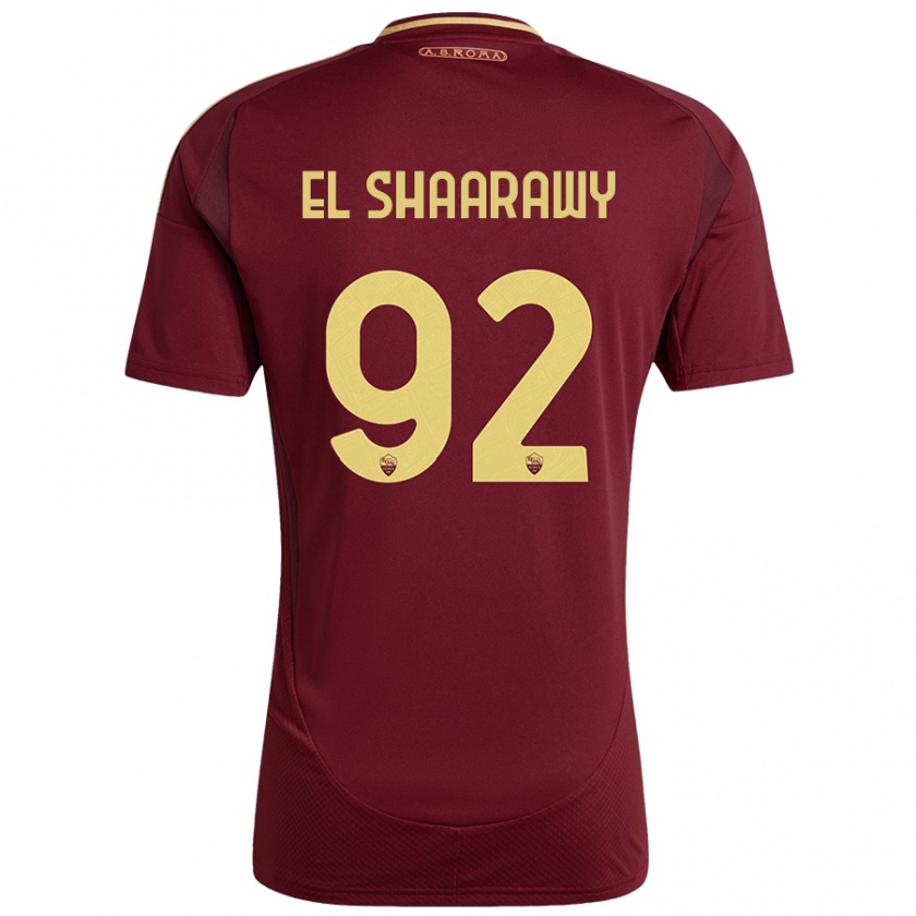 Kandiny Kinder Stephan El Shaarawy #92 Rot Braun Gold Heimtrikot Trikot 2024/25 T-Shirt