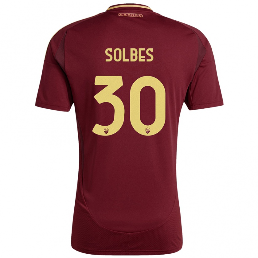 Kandiny Kinder Ricardo Solbes #30 Rot Braun Gold Heimtrikot Trikot 2024/25 T-Shirt