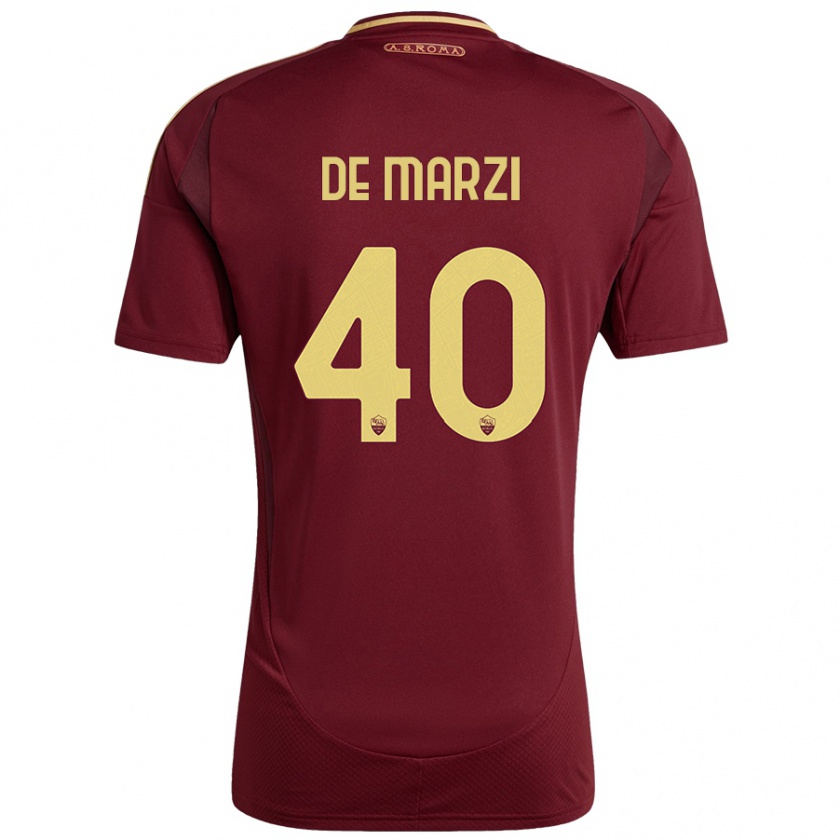 Kandiny Kinder Giorgio De Marzi #40 Rot Braun Gold Heimtrikot Trikot 2024/25 T-Shirt