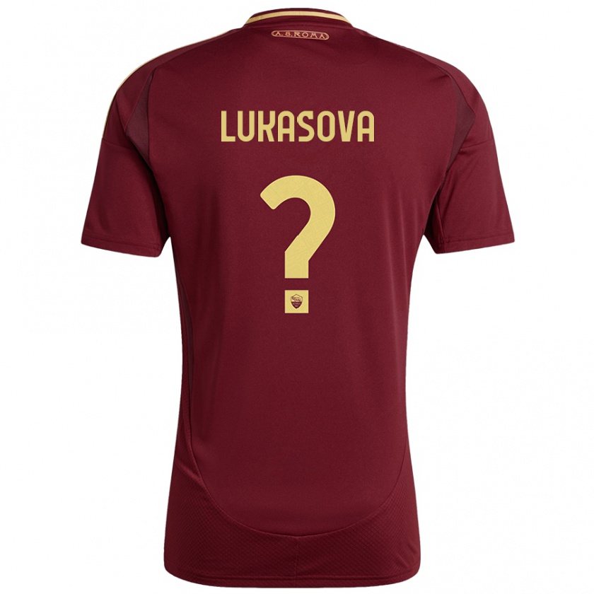 Kandiny Kinder Olivie Lukášová #0 Rot Braun Gold Heimtrikot Trikot 2024/25 T-Shirt