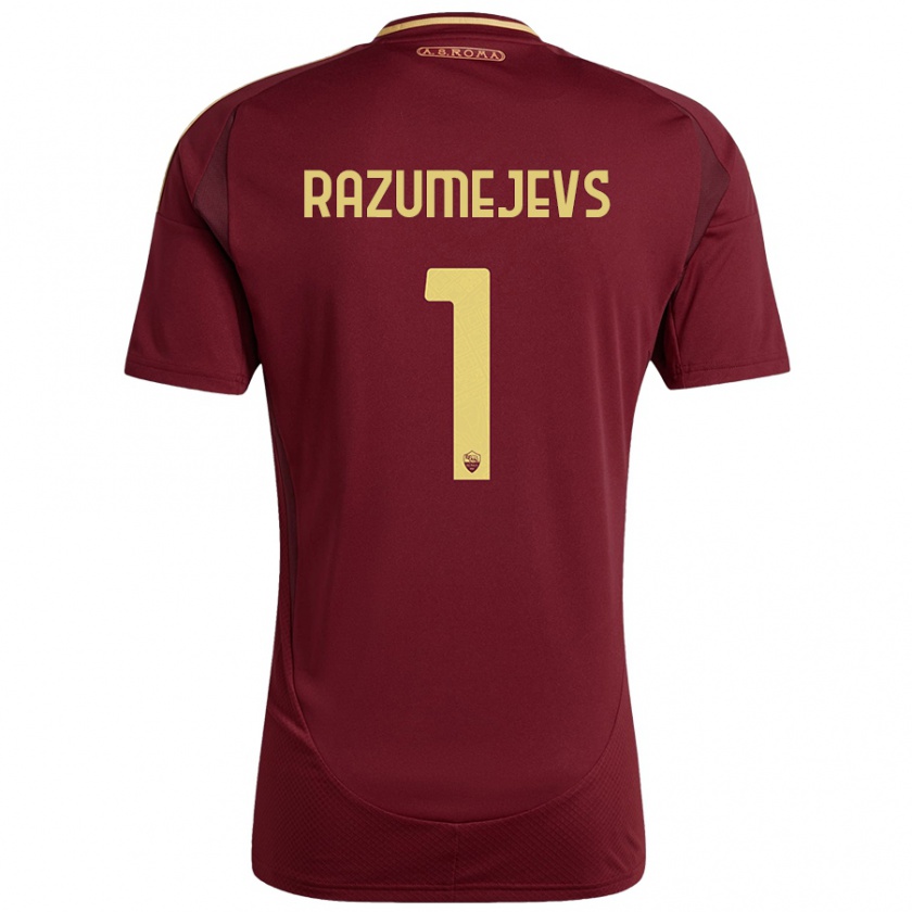 Kandiny Kinder Vladislavs Razumejevs #1 Rot Braun Gold Heimtrikot Trikot 2024/25 T-Shirt