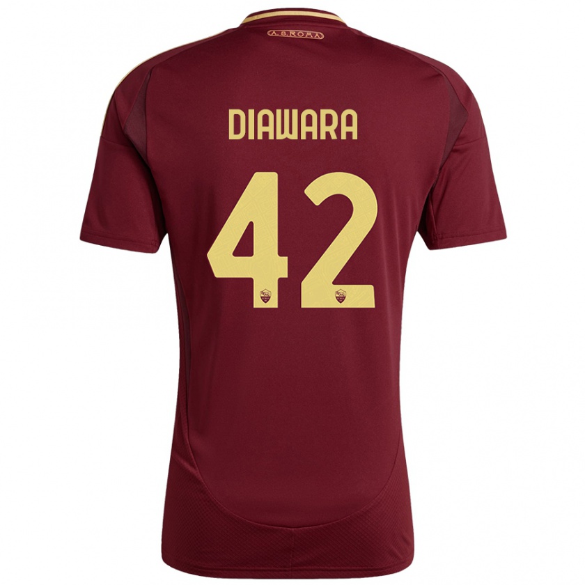 Kandiny Kinder Amadou Diawara #42 Rot Braun Gold Heimtrikot Trikot 2024/25 T-Shirt