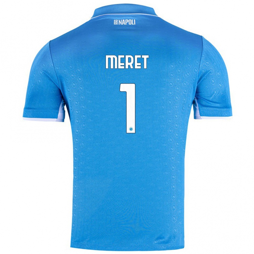 Kandiny Kinder Alex Meret #1 Himmelblau Heimtrikot Trikot 2024/25 T-Shirt