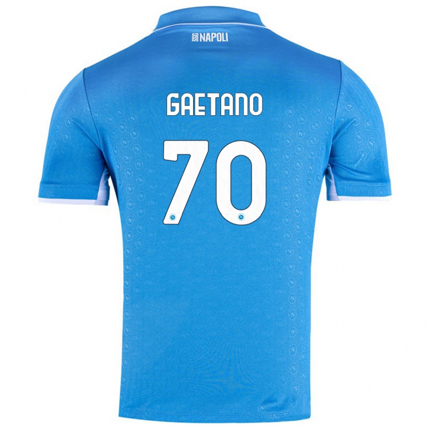 Kandiny Kinder Gianluca Gaetano #70 Himmelblau Heimtrikot Trikot 2024/25 T-Shirt