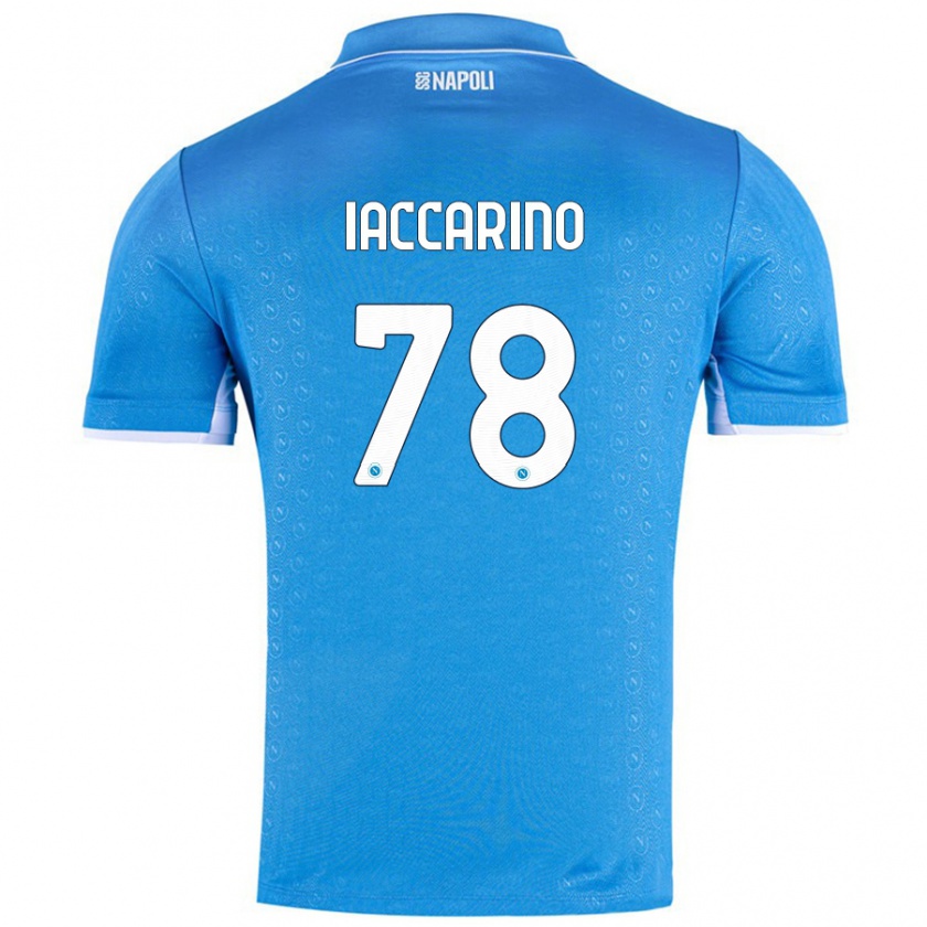 Kandiny Kinder Gennaro Iaccarino #78 Himmelblau Heimtrikot Trikot 2024/25 T-Shirt