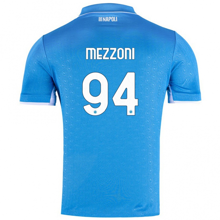 Kandiny Kinder Francesco Mezzoni #94 Himmelblau Heimtrikot Trikot 2024/25 T-Shirt