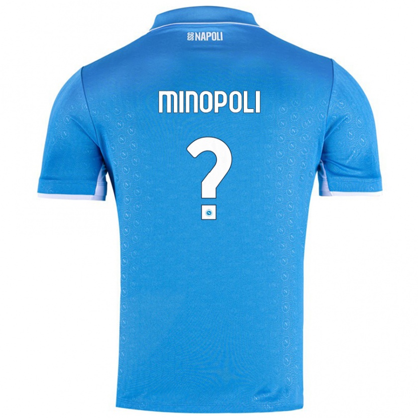 Kandiny Kinder Francesco Minopoli #0 Himmelblau Heimtrikot Trikot 2024/25 T-Shirt