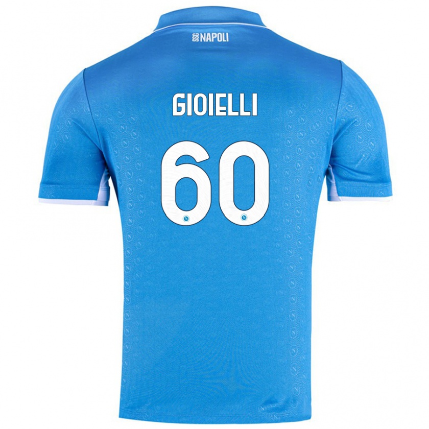 Kandiny Kinder Francesco Gioielli #60 Himmelblau Heimtrikot Trikot 2024/25 T-Shirt