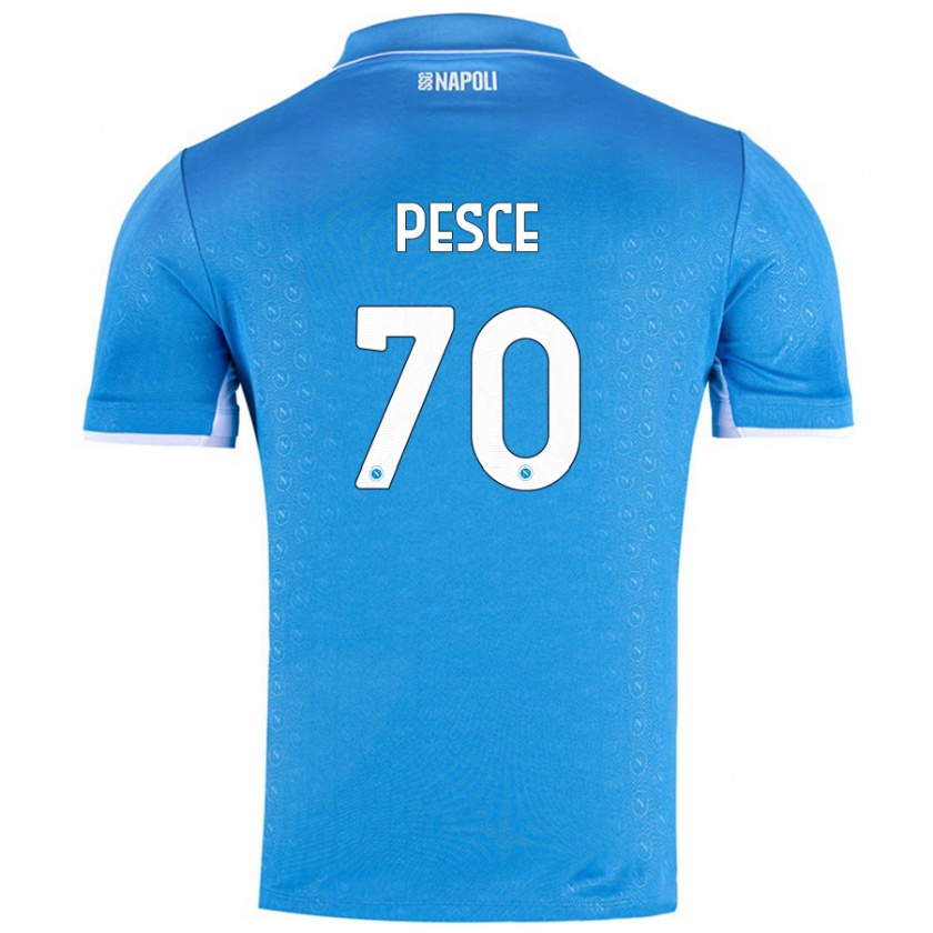 Kandiny Kinder Antonio Pesce #70 Himmelblau Heimtrikot Trikot 2024/25 T-Shirt