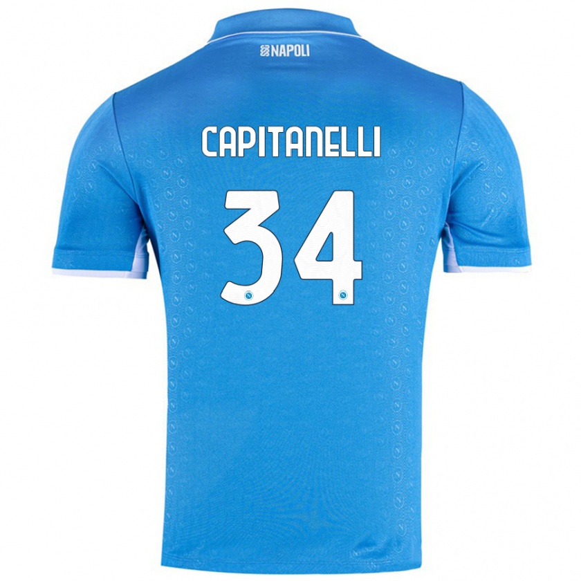 Kandiny Kinder Ilaria Capitanelli #34 Himmelblau Heimtrikot Trikot 2024/25 T-Shirt