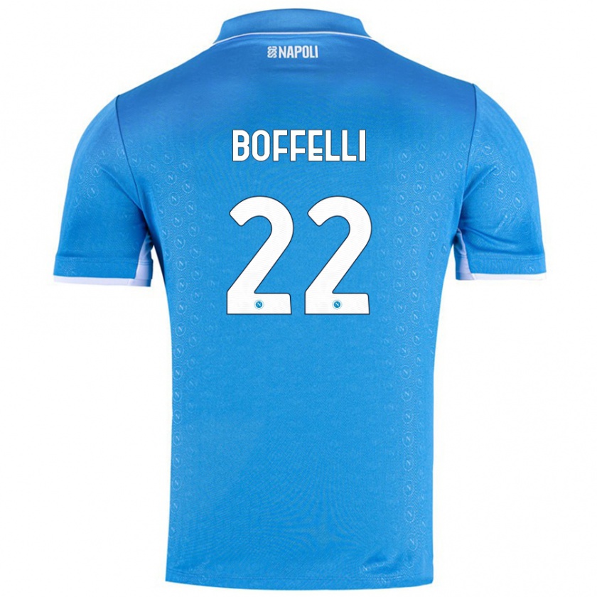 Kandiny Kinder Valerio Boffelli #22 Himmelblau Heimtrikot Trikot 2024/25 T-Shirt