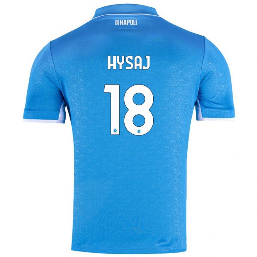 Kandiny Kinder Daniel Hysaj #18 Himmelblau Heimtrikot Trikot 2024/25 T-Shirt