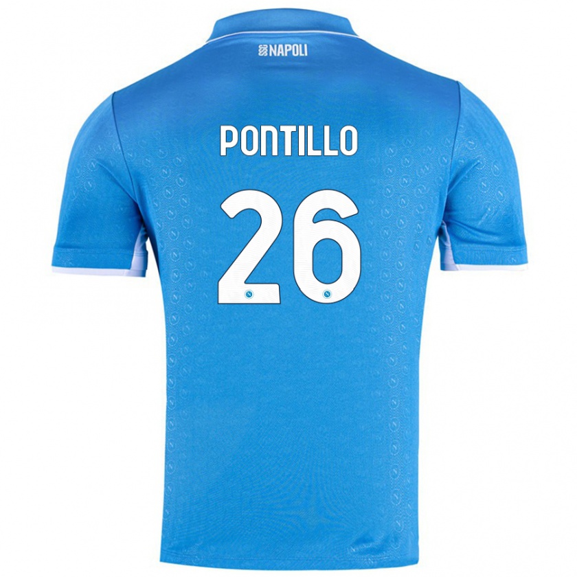 Kandiny Kinder Pasquale Pontillo #26 Himmelblau Heimtrikot Trikot 2024/25 T-Shirt