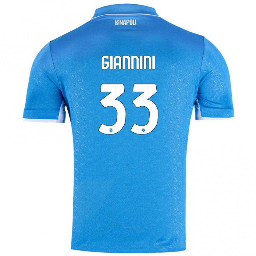 Kandiny Kinder Enrico Giannini #33 Himmelblau Heimtrikot Trikot 2024/25 T-Shirt