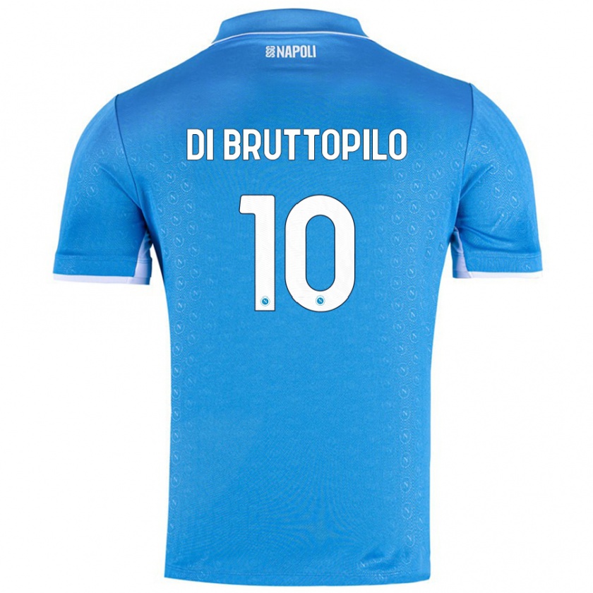 Kandiny Kinder Giuseppe Ambrosino Di Bruttopilo #10 Himmelblau Heimtrikot Trikot 2024/25 T-Shirt