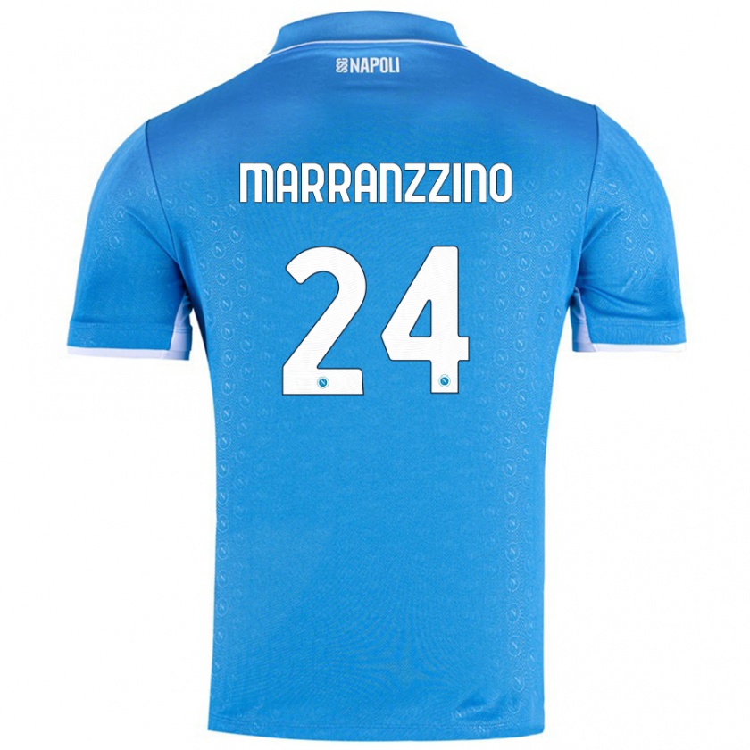 Kandiny Kinder Pasquale Marranzzino #24 Himmelblau Heimtrikot Trikot 2024/25 T-Shirt