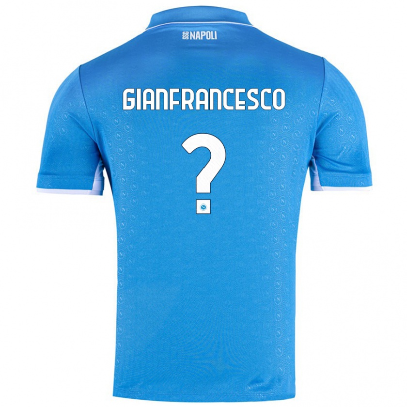 Kandiny Kinder Sergio Gianfrancesco #0 Himmelblau Heimtrikot Trikot 2024/25 T-Shirt