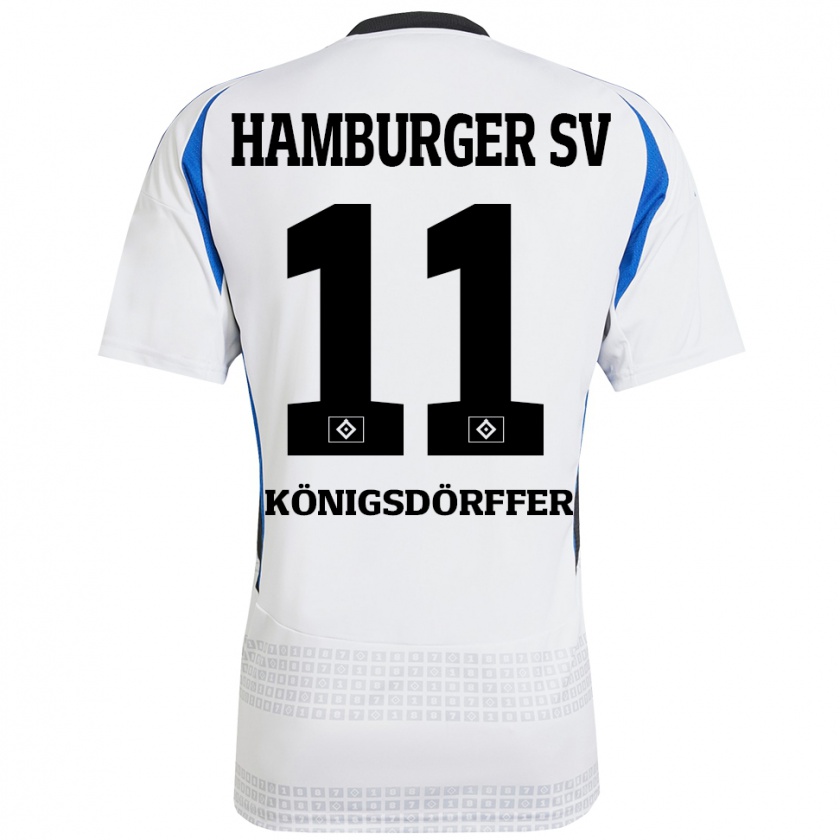 Kandiny Kinder Ransford Königsdörffer #11 Weiß Blau Heimtrikot Trikot 2024/25 T-Shirt