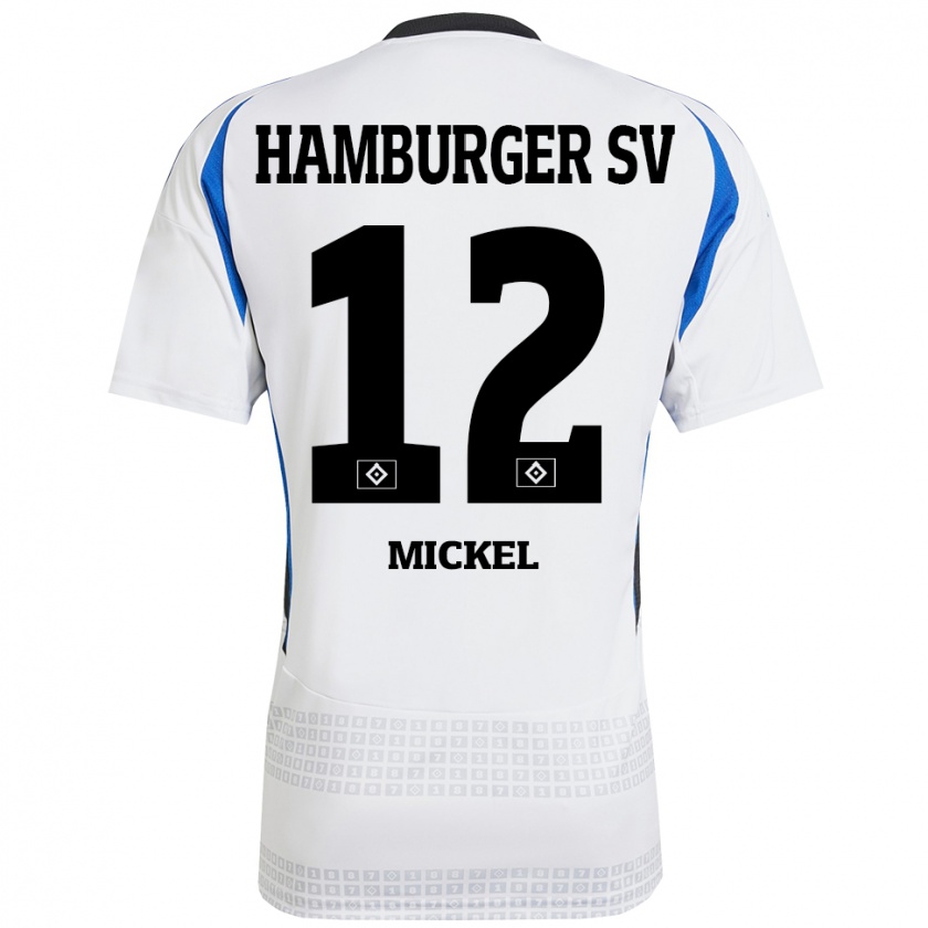 Kandiny Kinder Tom Mickel #12 Weiß Blau Heimtrikot Trikot 2024/25 T-Shirt