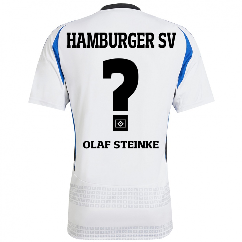 Kandiny Kinder Eric Olaf Steinke #0 Weiß Blau Heimtrikot Trikot 2024/25 T-Shirt