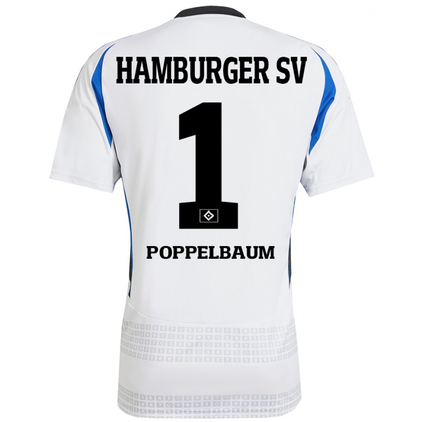 Kandiny Kinder Colin Poppelbaum #1 Weiß Blau Heimtrikot Trikot 2024/25 T-Shirt