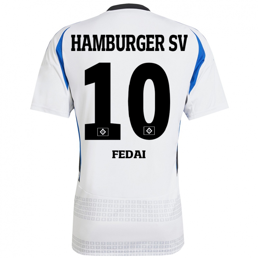 Kandiny Kinder Martin Fedai #10 Weiß Blau Heimtrikot Trikot 2024/25 T-Shirt