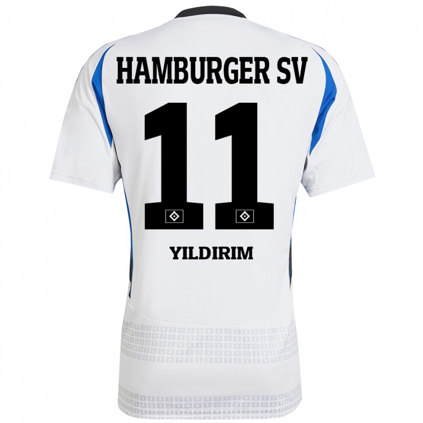 Kandiny Kinder Mehmet Yildirim #11 Weiß Blau Heimtrikot Trikot 2024/25 T-Shirt