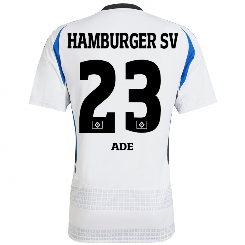 Kandiny Kinder Jeremy Ade #23 Weiß Blau Heimtrikot Trikot 2024/25 T-Shirt