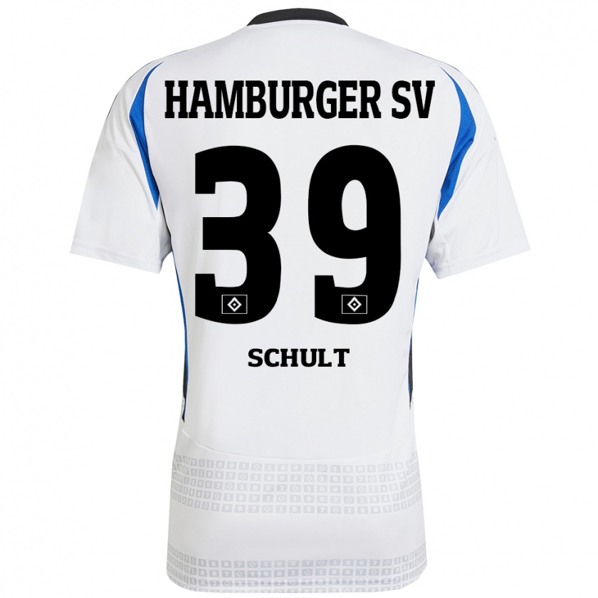 Kandiny Kinder Almuth Schult #39 Weiß Blau Heimtrikot Trikot 2024/25 T-Shirt