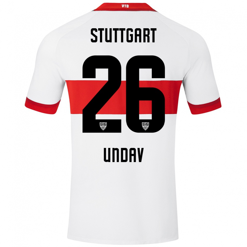 Kandiny Kinder Deniz Undav #26 Weiß Rot Heimtrikot Trikot 2024/25 T-Shirt