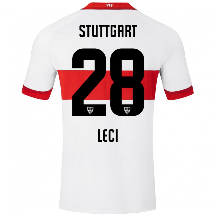 Kandiny Kinder Besarta Leci #28 Weiß Rot Heimtrikot Trikot 2024/25 T-Shirt