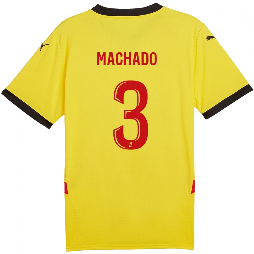 Kandiny Kinder Deiver Machado #3 Gelb Rot Heimtrikot Trikot 2024/25 T-Shirt