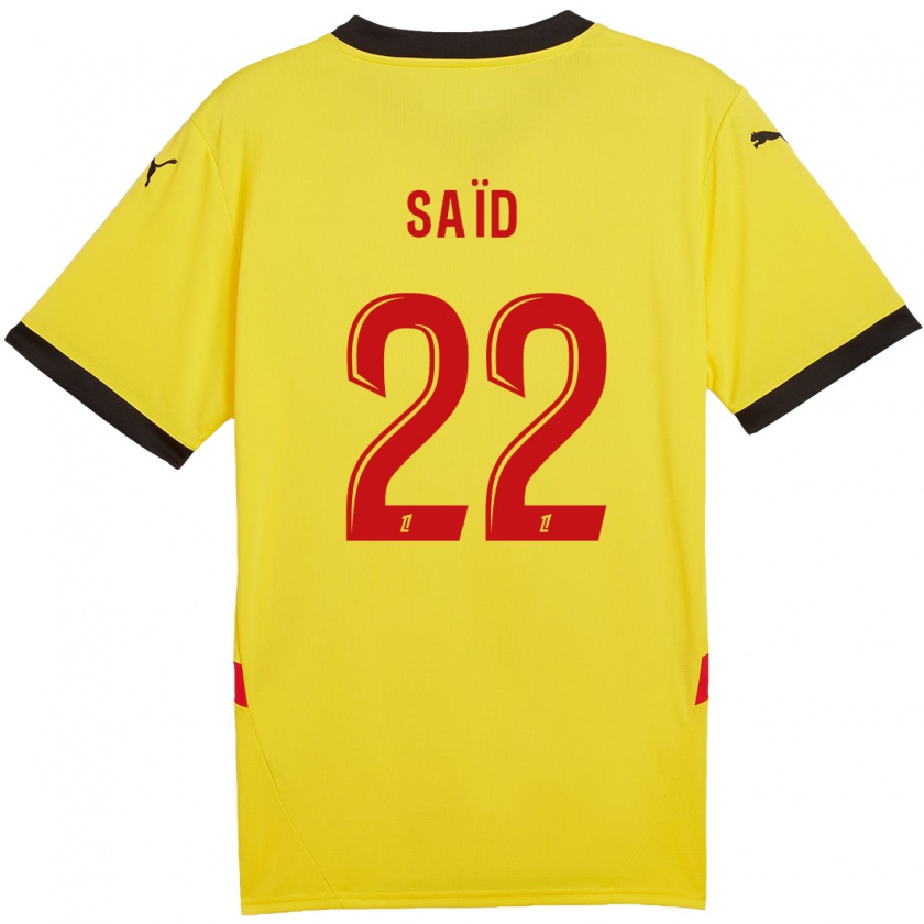 Kandiny Kinder Wesley Saïd #22 Gelb Rot Heimtrikot Trikot 2024/25 T-Shirt