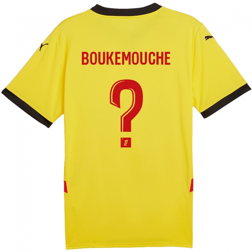 Kandiny Kinder Amine Boukemouche #0 Gelb Rot Heimtrikot Trikot 2024/25 T-Shirt