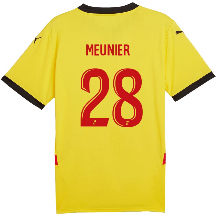 Kandiny Kinder Jennifer Meunier #28 Gelb Rot Heimtrikot Trikot 2024/25 T-Shirt